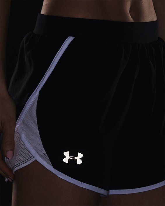 Shorts UA Fly-By 2.0 da donna, Black, pdpMainDesktop image number 3